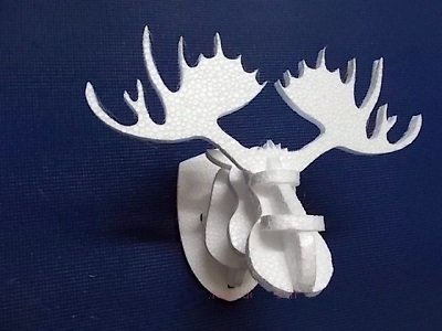 Thermocol Moose Head 3D puzzle